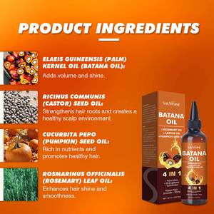 Olio di Batana e Multi-Olio 4-in-1 Essenza per Capelli Idratante, Riparatrice, Rinforzante e Volumizzante per Tutti i Tipi di Capelli J1 - Product Image 2