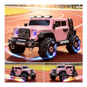 Electric Children's Ride-On 4-<b>Wheel</b> Car 390 Motor Durable <b>Plastic</b> MP3 Player LED Lights Wide Seat for Smooth Ride Early - Product Image 3