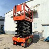 Plateforme de travail aérienne mobile électrique hydraulique à ciseaux pour nettoyage de bâtiments de 12, 18, 20 mètres, capacité 500 kg