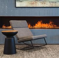 Cheminée électrique murale à vapeur d'eau 3D avec flamme simulée, double langue (français/anglais), application intérieure pour la maison