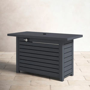 Table de foyer carrée en acier Corten Db Steel, au gaz naturel, 40000 Btu, chauffage de jardin extérieur au design moderne avec couvercle - Product Image 4