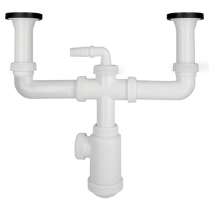 Doppio sifone con valvola estensibile da 1-1/2" con scarichi da 0/70 mm. - Product Image 1
