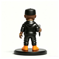 Juguete Bobblehead de Resina OEM/ODM, Figura Personalizada de Personaje de Rapero Callejero con Logotipo, Muñeco con Cabeza Móvil para Regalos y Promoción