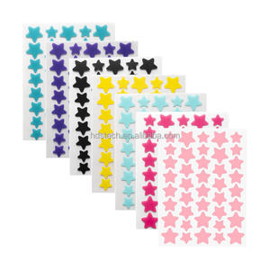 स्टार हाइड्रोकोलाइड मुँहासे पैच 9 रंग और 3 आकार (10/12/14 मिमी) सूट विभिन्न ब्लीश, प्यारे स्पॉट स्टिकर अदृश्य ज़ोट अवशोषित करने के लिए - Product Image 1