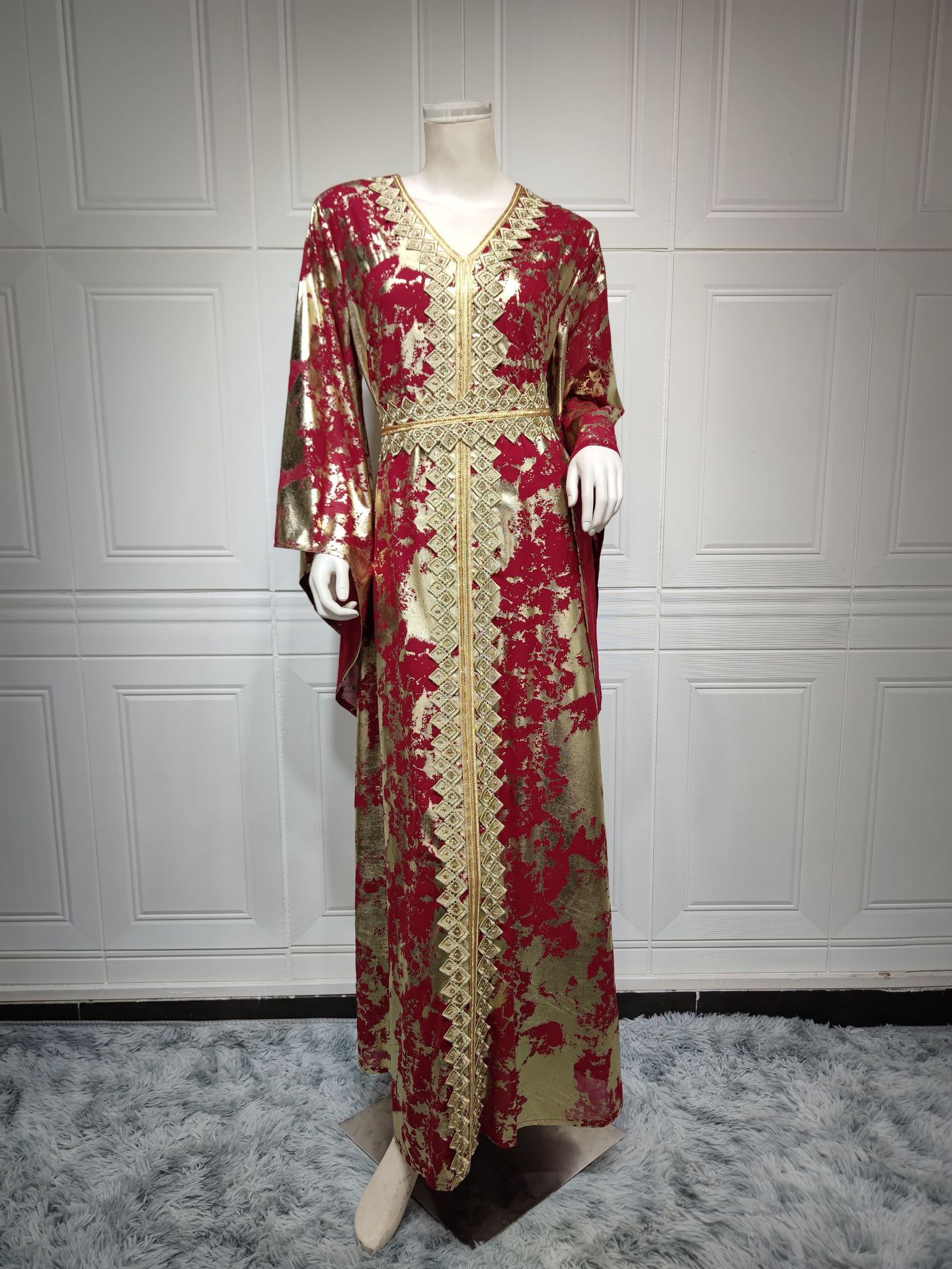Best Made Abaya Moroccan Kaftan Women Wedding Gold Print
