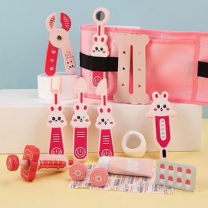 Juego <span class=keywords><strong>de</strong></span> simulación <span class=keywords><strong>de</strong></span> doctor y enfermera <span class=keywords><strong>de</strong></span> conejos para niños, con riñonera, juguete <span class=keywords><strong>de</strong></span> <span class=keywords><strong>madera</strong></span> para juego <span class=keywords><strong>de</strong></span> rol entre padres e hijos, entrenamiento <span class=keywords><strong>de</strong></span> habilidades interactivas 4-6 años - Product Image 1