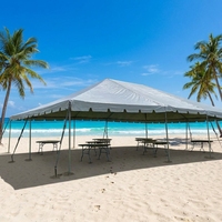 Tente à armature classique 20 pieds x 30 pieds, couverture en PVC de qualité commerciale, armature en aluminium pour location d'événements en plein air