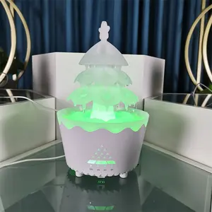 innovative produkte 2024 heißer verkauf regentropfen ultraschall luftbefeuchter led-lampe fernbedienung weihnachtsbaum-diffusor