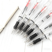 Stylo plume en plastique transparent simple et populaire Plusieurs diamètres d'écriture disponibles Stylo publicitaire promotionnel Personnalisable
