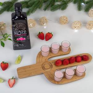 Bandeja de madera duradera y resistente para chupitos de <span class=keywords><strong>tequila</strong></span> con borde de sal, apta para servicio prolongado, para cerveza Foster's de <span class=keywords><strong>España</strong></span> - Product Image 4