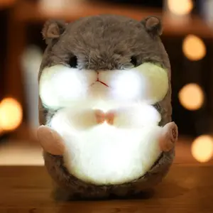 stuffed glowing animal hamster plush toys wholesale luminous plush animals doll custom glowing animal shaped plush toy