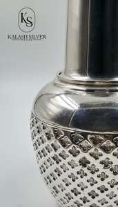 Juego de Lata y Vaso de Plata de Ley 925 con Diseño Tradicional de Diamantes y Trabajo Nakshi - Product Image 2