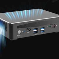 Mini PC EGLOBAL con Ventilador, Intel Core I5-1240P, Win10, 6 Puertos USB, 2 DDR4, M.2, MSATA, 2 HD, DP, Tipo-C, 2 RJ45 Giga LAN, Linux, Audio