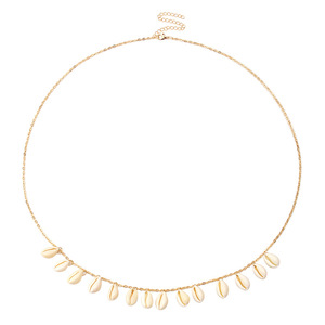 Chaîne de taille en cuivre avec pendentif coquillage simple couche, style plage estival, or et blanc, chaîne de corps décontractée pour femme - Product Image 5