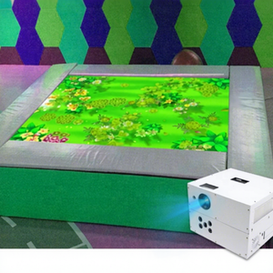Jeux de projection interactifs pour enfants, intérieur/extérieur, trampoline de projection multijoueur, projection au sol 3m x 3m pour jardin - Product Image 1