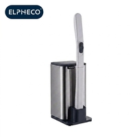 Brosse de nettoyage électrique automatique ELPHECO en acier inoxydable à capteur intelligent pour toilettes étroites, à utiliser avec couvercle à induction