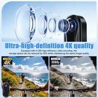 Cámara Deportiva Portátil 4K con Pantalla HD de 0.96" para Ciclismo, Motociclismo, Mascotas y Deportes Extremos