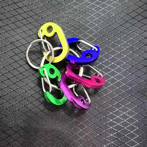 Ensemble de mini-boucles à ressort en alliage d'aluminium de type D, haute qualité, pour accessoires de sac, petites boucles colorées - Product Image 3