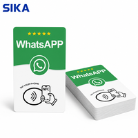 Carte de commentaires NFC personnalisée SIKA, carte de commentaires en PVC brillant, lien NFC programmable pour les commentaires et les liens sociaux