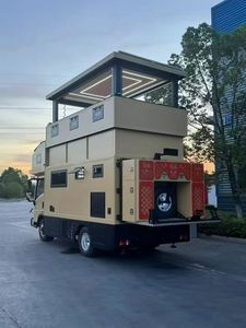 Camion-camping-car Sinotruck Howo à toit relevable, très demandé, pour <span class=keywords><strong>les</strong></span> voyages en pleine nature, la observation des étoiles et <span class=keywords><strong>les</strong></span> séances photo en extérieur (avec possibilité de se déguiser) - Product Image 2