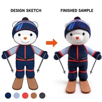Peluche personnalisée de dessin animé, jouet en peluche mignon et doux avec rembourrage en coton PP pour enfants de 14 ans et plus