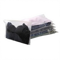 Sacs CPE refermables, épais, transparents et givrés avec fermeture éclair pour l'emballage et le stockage de vêtements, pantalons, sous-vêtements, cosmétiques - En stock