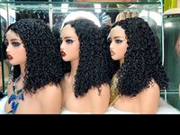 Promotion Letsfly 56$ Perruques Pixie bouclées sans colle SDD 5x5 Lace Closure 14-24 pouces Cheveux vierges bruts 100% Cheveux humains Vente en gros en stock