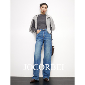 JOCORBEI [Vaqueros <span class=keywords><strong>BOSSA</strong></span> turcos importados] Pantalones vaqueros de corte holgado y pierna recta de cintura alta para mujer, jeans de otoño - Product Image 2