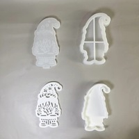 Moule en résine DLD DIY pour décoration murale de Noël (gnom, vieil homme) à projeter (pour ciment et plâtre) – Modèle sculpté fait main