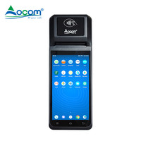 Terminal de point de vente portable Android POS-T2 OCOM Mobile Device Management avec étiquette thermique et imprimante de reçus