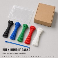 CHSL Vente Directe d'Usine 100 Pièces Serre-Câbles Auto-Bloquants en Nylon 7,6*550 mm Noir et Blanc