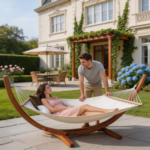 Support de hamac en bois de luxe Navyice, en mélèze russe, capacité 200 kg, grand format 420 cm, vente en gros en conteneur 40HQ FCL - Product Image 1