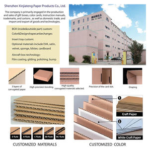 Op maat gemaakte kraftpapier golfkartonnen doos, stevige structuur, boven- en onderdeksel voor cadeauverpakking, verpakking voor verjaardagscadeaus - Product Image 6