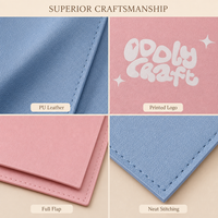 Pochette à bijoux en microfibre personnalisée avec logo imprimé, pour boucles d'oreilles, anneaux, colliers, sac à bijoux en microfibre de luxe en daim