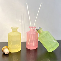 Bouteille diffuseur de parfum en verre transparent de 180 ml, forme octogonale, avec impression personnalisée et scellage, échantillon gratuit, emballage vide pour diffuseur d'arômes