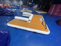Drop Stitch Jouets aquatiques durables Jetski gonflable Dock Jet Ski Floating Dock Pontoon For Yacht U Inflatable Yacht Island C Dock
