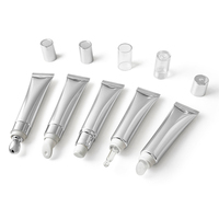 Tube cosmétique en plastique rose à visser avec plusieurs options de diamètre, contenant pour baume à lèvres et maquillage