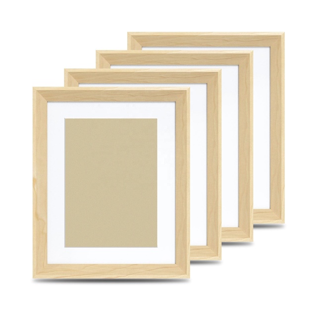 Unfinished Wholesale Custom Recycled Solid Eco-friendly Wood Picture Frames Wooden Photo Frame for Home Decor