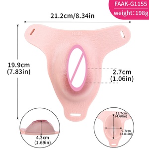 FAAK Strap on Silicone Simulated Vagina Chastity Cock Cage SM Sissy Fetish Sex <b>Toy</b> Wearable Sissy Vagina Panties <b>for</b> <b>Men</b> and Gay - Product Image 3