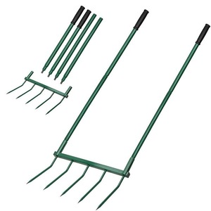 จอบขุดดิน 5 ง่าม เคลือบผงคาร์บอนสตีล ด้ามจับคู่ตามหลักสรีรศาสตร์ - Product Image 1
