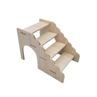 Maisonnette en bois massif pour hamster, abri doré, jouets, décorations paysagères, nid pour perruche et hérisson