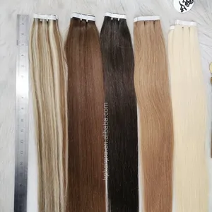 Extra Long Weft Tape In Extensions Kinesiology Tape In Korea Tape In Extension Loose Wave Natural Black Color