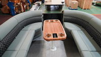 Bateau à ponton en aluminium certifié CE Kinocean, bateau de pêche, yacht avec moteur et console de luxe pour les croisières en famille et les sports nautiques