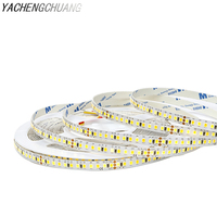 Bande lumineuse LED à trois températures de couleur SMD2835, 192 LED par mètre, 24V, flexible, découpable, dimmable, éclairage décoratif pour miroir