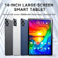 Tablette PC éducative 14 pouces MTK Octa Core Android 13 Nouvelle 4G 5G Double SIM 1.2GHz 1920x1200FHD 2K 6GB+256GB 10000mAh Clavier