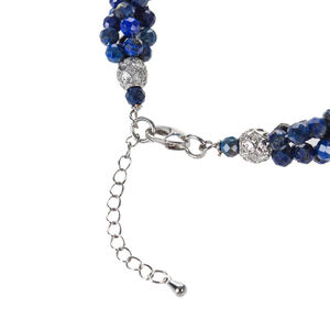 3 rows naturally twisted lapis <b>bracelet</b> - Product Image 4