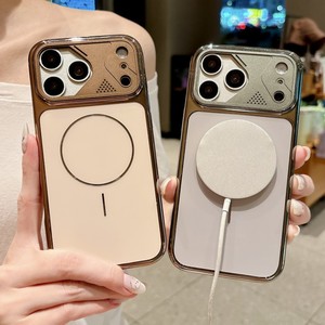 High quality Magnetic Electroplate Mobile phone <b>case</b> for iPhone 17 16 15 14 pro max Shockproof AI button Soft TPU PC cover back - Product Image 3