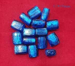 Perles en verre soufflé de Murano, forme ovale 11x19mm, couleurs personnalisées, pour la fabrication de bijoux, perles en vrac en boîte, en provenance d'Inde - Product Image 4
