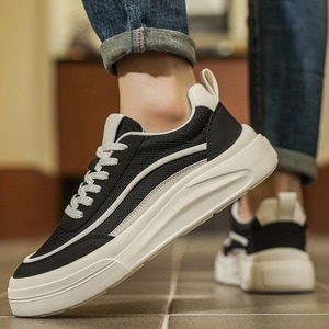 Nouvelles chaussures d'été pour hommes, respirantes, légères, en mesh, baskets blanches tendance pour hommes, chaussures de sport décontractées à semelle épaisse - Product Image 4