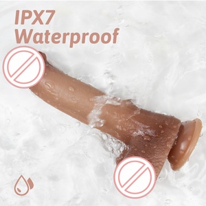 Jouets sexuels vibrants étanches en silicone liquide souple, pénis artificiel réaliste, gode masculin avec ventouse puissante pour femmes - Product Image 4